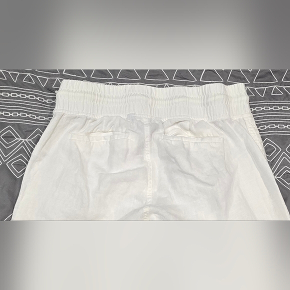 Athleta Cabo Linen Joggers In White Size 6 - Picture 4 of 7